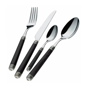 Top Design Poignée Argent Couleur Plaqué Couverts En Acier Inoxydable Lave-Vaisselle Couverts Pour La Maison Restaurant Hôtel Utilisation Ensemble De 4 - Product Image 5