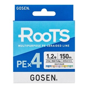 สายเบ็ดตกปลา GOSEN ROOTS PE×4 100-150-200-300 ม. (รุ่น: 0.4/0.5/0.6/0.8/1/1.2/1.5/2/3/4) - Product Image 1
