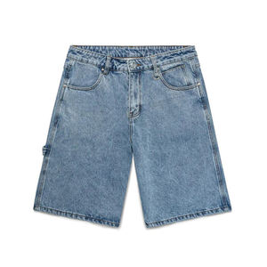 Shorts en jean personnalisés pour hommes, coupe classique, en coton extensible durable, style décontracté d'été, streetwear respirant, broderie cristal - Product Image 4