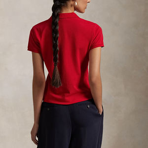 Wholesale 100% cotton Women's <b>Polo</b> <b>Shirts</b> Custom embroidered logo Breathable Short sleeve solid colour comfortable <b>ladies</b> <b>polo</b> - Product Image 2