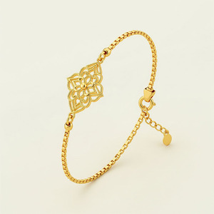 Pulsera personalizada árabe de acero inoxidable chapado en oro a granel - Product Image 5