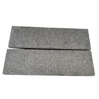 Offre Spéciale pas cher 50mm d'épaisseur flambé Angola noir granit escalier bande de roulement extérieur prix de l'étape