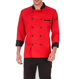 Uniforme de chef d'hôtel de cuisine de quantité minimale de commande bas Service OEM uniformes de chef respirants à manches longues - Product Image 1