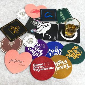 Dessous de verre en papier absorbant à impression personnalisée pour bar à bière Dessous de verre rond carré pour boisson café cocktail Tapis en papier pour restaurant - Product Image 2