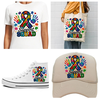 Diseños de Transferencia Térmica de Plastisol con Estampados DTF de Hilo Sintético para Camisetas, Diseño Personalizado para Prendas de Vestir, los Más Vendidos con Diseño para Autismo