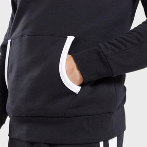 100% coton éponge imprimé survêtement motif solide panneau blanc pull à capuche haut Jogging bas survêtement 2 pièces ensemble hiver - Product Image 5