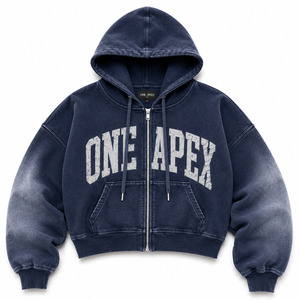 Conjunto de Sudadera con Capucha Corta y Cremallera Oversize y Pantalones Jogger para Mujer ONE APEX, Chándal de Algodón Premium Grueso Forrado y Transpirable con Efecto Lavado - Product Image 6