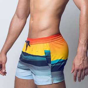 กางเกงขาสั้นรัดเอวยางยืดผ้าฝ้าย100% ผ้าโพลีเอสเตอร์ระบายอากาศได้ดีสไตล์ลำลองสีพื้น - Product Image 2