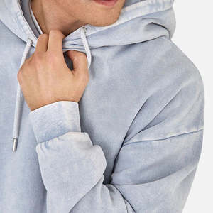 Pull à capuche en coton surdimensionné vintage unisexe Impression numérique solide Sun Fade Design Winter Streetwear - Product Image 3