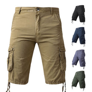 Shorts cargo pour hommes avec taille élastique multi-poches coupe ample été mode Streetwear Hip Hop décontracté Shorts d'extérieur - Product Image 1