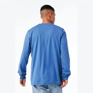 Airlume – T-Shirt à manches longues 52% coton peigné et à anneau, 48% Poly 32 simple 4.2 oz bleu colombie, unisexe, résistant, CVC - Product Image 3