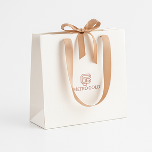 Sacs de shopping en papier enduit de luxe personnalisés haut de gamme, recyclables, impression numérique, sacs à bijoux personnalisés, accessoires en ruban, chaussures - Product Image 5