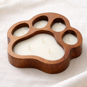 Portavelas Decorativos para el Hogar, Hechos a Mano, Ecológicos, en Forma de Gallo, Recipiente Vacío de Madera de Mango para Decoración Navideña - Product Image 3