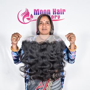 Peluca de Cabello Humano Natural con Ondas Suaves, de Alta Calidad y Precio Accesible, Disponible para Envío Inmediato - Product Image 1