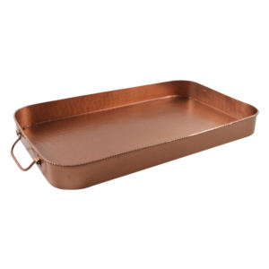 Plateau de service en métal de haute qualité personnaliser le plateau rectangle de couleur avec finition en cuivre meilleure qualité à bas prix fait à la main - Product Image 1