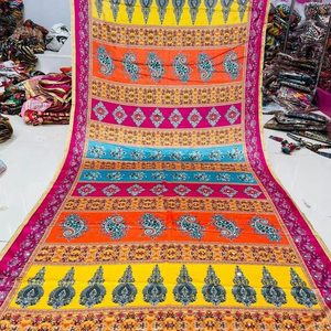 Diseñador de seda Pakistani Dupatta Pakistani Mirror Work Chinnon Dupattas Seda Impreso Pakistani Dupatta Barkat - Product Image 1