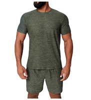 Ensemble de shorts décontractés pour hommes Ville Sports, été, uni, en spandex/coton, tricoté, respirant, 300g, séchage rapide, vêtements de sport pour la gym et le fitness
