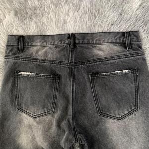 DENIMGUYS, pantalones de mezclilla cortos holgados Retro de calle alta de algodón informales para hombre, pantalones vaqueros planos hasta la rodilla Vintage transpirables - Product Image 6