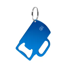 Apribottiglie Portachiavi Sostenibile Berman, Gadget Promozionale Ecologico con Moschettone - Product Image 1