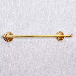Toallero de lujo individual de montaje en pared de latón Regal dorado tradicional a granel hecho a mano de alta calidad para Baño - Product Image 3