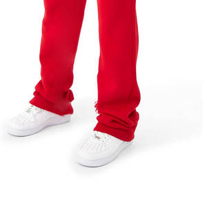 Joggers acampanados elegantes y cómodos para hombre/Material de algodón de tendencia superior hecho a media cintura estilo informal patrón recto - Product Image 6