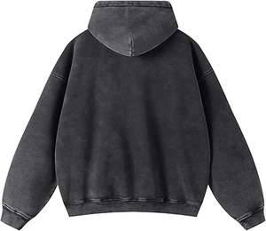 Sudaderas con capucha de lavado ácido informales para hombre, ropa de invierno, sudaderas con capucha de lavado ácido informales de Color sólido, ropa de moda, sudaderas con capucha de lavado ácido ajustadas para hombre - Product Image 5