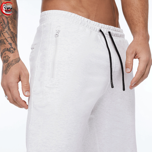 <b>Men's</b> Athletic Workout Gym <b>Shorts</b> Summer Sportswear with Tropical Hibiscus Print Custom 100% Cotton Summer <b>Swim</b> Trunks - Product Image 3