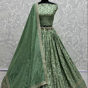 Designer Partywear Lehenga Choli With <b>Embroidery</b> Work - Product Image 1