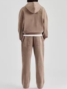 Custom 400 Gsm Sweat Suit with Acid Wash Distressed Embroidery Baggy <b>Trouser</b> and Hoodie Set Flared Tracksuit for <b>Women</b> 2026 - Product Image 4