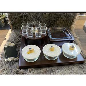 Plato de madera para servir, aperitivo y plato para servir frutas secas, tazón para fiestas y bodas DE LA India - Product Image 2