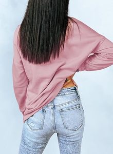 เสื้อสเวตเตอร์คอกลมสำหรับผู้หญิงแขนยาวผ้านุ่มสบายทันสมัย - Product Image 4