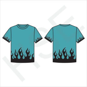 เสื้อยืดแฟชั่นลายเปลวไฟสำหรับผู้ชายและผู้หญิงสไตล์สตรีท - Product Image 3