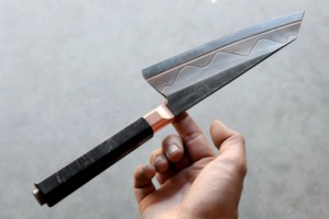 Şef bıçağı şam ve bakır mutfak maket bıçağı karbon çelik yıldönümü paskalya hediyeler ile deri kılıf, mutfak bıçakları - Product Image 6