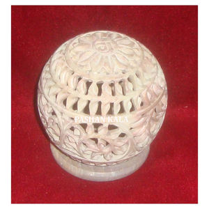 เชิงเทียนแกะสลักหินสบู่ธรรมชาติที่มีดีไซน์เป็นเอกลักษณ์ที่สวยงามที่วางเทียนทีไลท์สำหรับตกแต่งบ้าน - Product Image 1