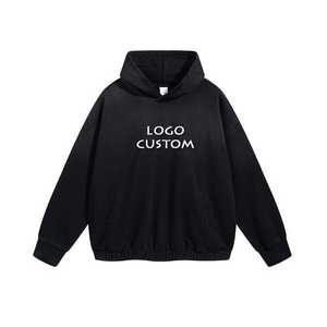 Sweat à capuche personnalisé 500 600 g/m² haute qualité délavé à l'acide hiver surdimensionné poids lourd imprimé Hoddies vêtements de club pour hommes - Product Image 4