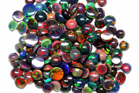 Fournisseur d'opale de confiance Cabochon d'opale noire de haute qualité Lot de pierre polie en diamant naturel pour la fabrication de bijoux Multi Fire