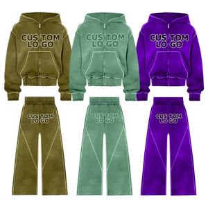 ชุดวอร์มสองชิ้นของผู้หญิงชุดวอร์มลำลองพิมพ์ลายสำหรับฤดูหนาว - Product Image 4