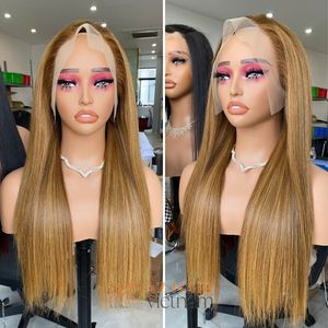 Pelucas largas Hueso recto Extensiones de cabello humano de alta calidad en encaje frontal suizo HD para mujeres - Product Image 2