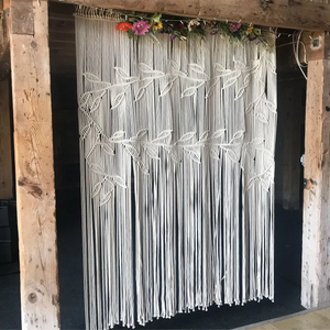 Telón de Fondo y Decoración de Pared de Macramé con Hojas Hechas a Mano, Arco de Macramé Elegante y Decoración para Puerta para Bodas - Product Image 2