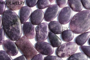 Lepidolite Cabochons Smooth Semiprecious Cabs Wholesale Lot <b>Natural</b> Lepidolite Loose Gemstone Cabochon Lot <b>Natural</b> <b>Crystal</b> - Product Image 2