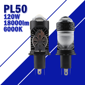 Lente de proyector Bi Led doble de haz Alto y Bajo, luces de bombilla de coche, Plug Play H4, lente Led Mini, Bombilla de faro para coches - Product Image 3