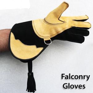 Guantes de Cetrería de Cuero Vacuno Suave |   Guantes de Doble Capa para el Manejo de Aves, Protección para Mascotas, Entrenamiento de Águilas - Product Image 4
