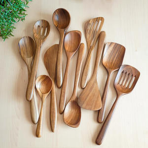 Outils de cuisine multi-usage Spatules en bois Matériau naturel Outil de cuisson Spatule en bois pour la préparation des repas - Product Image 1