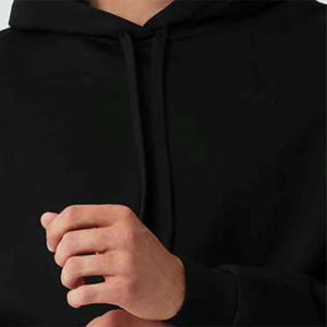 Sweat-shirt à capuche unisexe noir lourd ODM Hiver 6XL Tissu français de haute qualité Logo personnalisé Broderie Sweat-shirt pour homme - Product Image 4