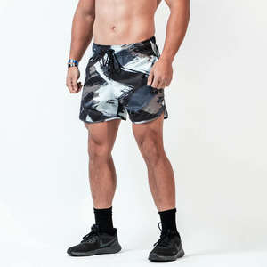กางเกงขาสั้นลายพรางสำหรับผู้ชายใส่วิ่งออกกำลังกายขาสั้นสีดำสำหรับผู้ชายใส่วิ่งออกกำลังกายเล่นกีฬาวิ่ง - Product Image 2