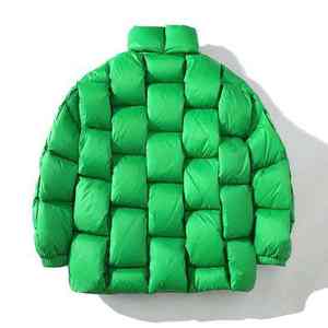 New Arrival OEM Service Plus Size Winter Puff Polyester/Nylon Stand Collar Front Logo Padded Puffer Jacket Waterproof Warm - Product Image 2