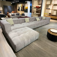 Ensemble de Canapés Modulaires Modernes Nordiques pour Salon, Tissu de Luxe Léger, Canapé Modulaire Design Dario pour Salon Convertible