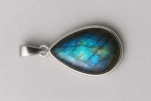 Collier pendentif en Labradorite naturelle en argent sterling 925 14k or massif en laiton fait à la main bijoux en pierres précieuses pour les femmes - Product Image 2