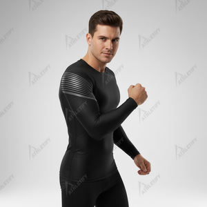 T-shirt de compression personnalisé unisexe à manches longues, haut de sport athlétique, vêtement de sport pour la salle de sport, entraînement, évacuation de l'humidité, respirant, sublimé - Product Image 5