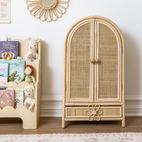 Magnifique armoire en rotin pour vêtements d'enfants, meubles de chambre d'enfant, commode, placard pour enfants